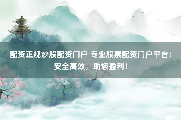 配资正规炒股配资门户 专业股票配资门户平台：安全高效，助您盈利！
