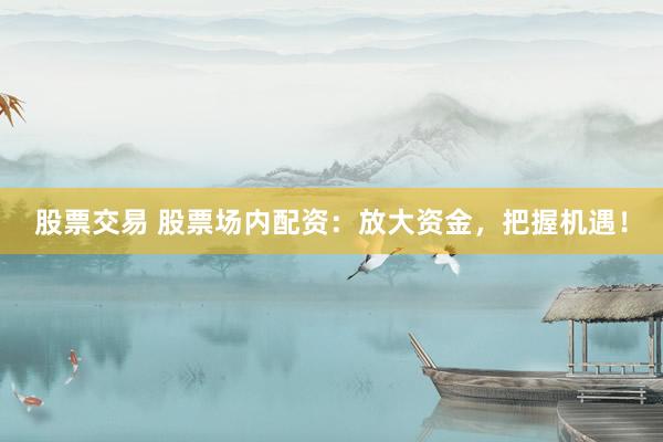 股票交易 股票场内配资：放大资金，把握机遇！