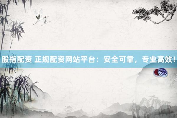 股指配资 正规配资网站平台：安全可靠，专业高效！