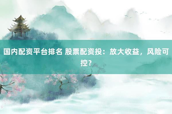国内配资平台排名 股票配资投：放大收益，风险可控？