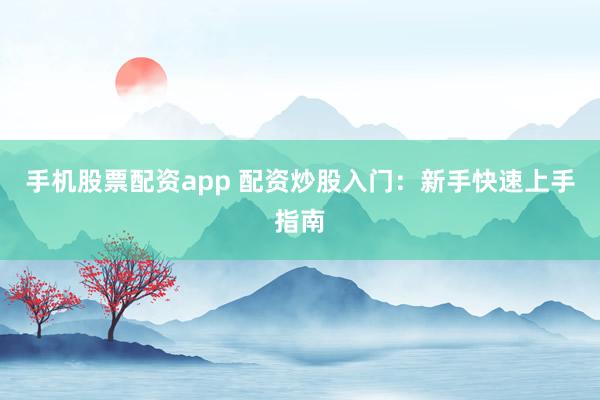 手机股票配资app 配资炒股入门：新手快速上手指南