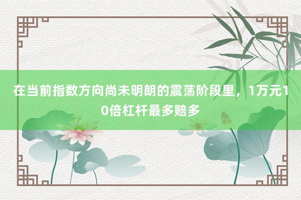 在当前指数方向尚未明朗的震荡阶段里，1万元10倍杠杆最多赔多