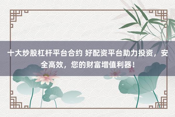 十大炒股杠杆平台合约 好配资平台助力投资，安全高效，您的财富增值利器！