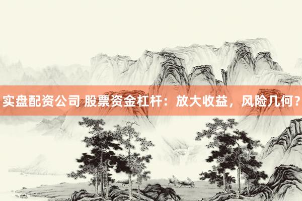 实盘配资公司 股票资金杠杆：放大收益，风险几何？